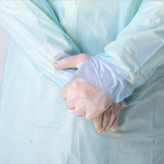 긴 소매 처분할 수 있는 방어적인 가운 엄지 구멍을 가진 반대로 바이러스 감염