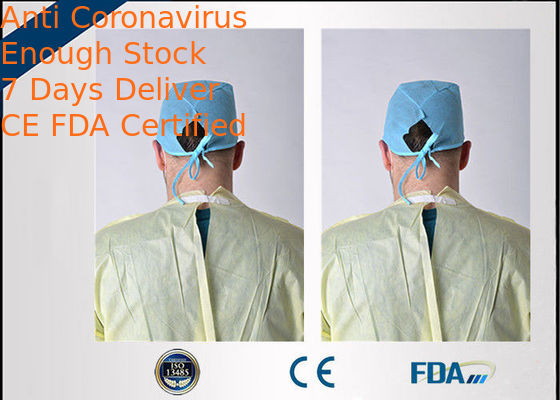Antibacterial Disposable Protective Gowns , Full Length Medical Isolation Gowns