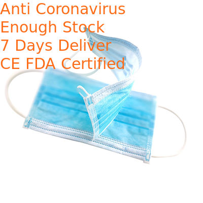 Non woven Disposable Face Mask Weight 25grams With Secure Loop Earloop