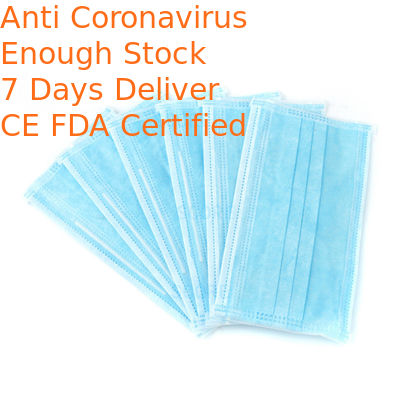 Non woven Disposable Face Mask Weight 25grams With Secure Loop Earloop