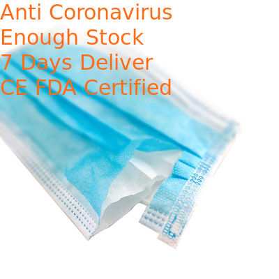 Non woven Disposable Face Mask Weight 25grams With Secure Loop Earloop