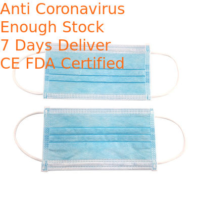 Non woven Disposable Face Mask Weight 25grams With Secure Loop Earloop