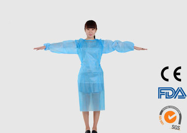 교차하는 감염 막기를 위한 비 길쌈된 처분할 수 있는 의학 가운 파란 색깔